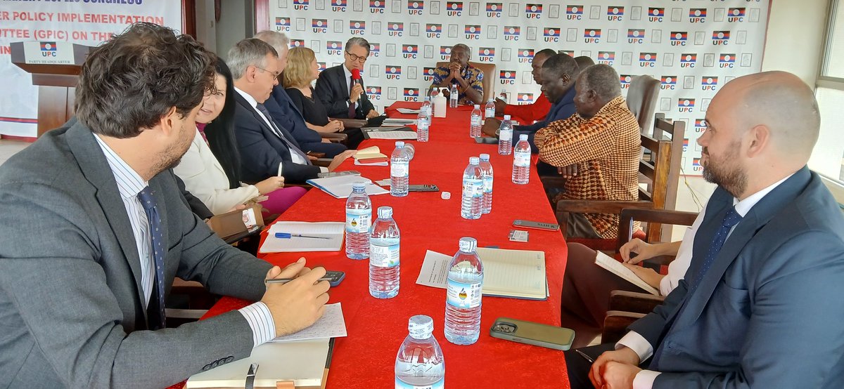 Uganda Peoples Congress Official (@upcsecretariat) on Twitter photo Happening Now: Meeting between <a href="/EUinUG/">EU in Uganda</a> Ambassadors resident in Uganda led by H.E Amb. Jan Sadek, & UPC President Hon. <a href="/AkenaJimmyMP/">akenajamesja</a> & team is underway at Party Hqtrs, Uganda House. Among issues being discussed include current political, security & economic situation in Uganda Happening Now: Meeting between <a href="/EUinUG/">EU in Uganda</a> Ambassadors resident in Uganda led by H.E Amb. Jan Sadek, & UPC President Hon. <a href="/AkenaJimmyMP/">akenajamesja</a> & team is underway at Party Hqtrs, Uganda House. Among issues being discussed include current political, security & economic situation in Uganda