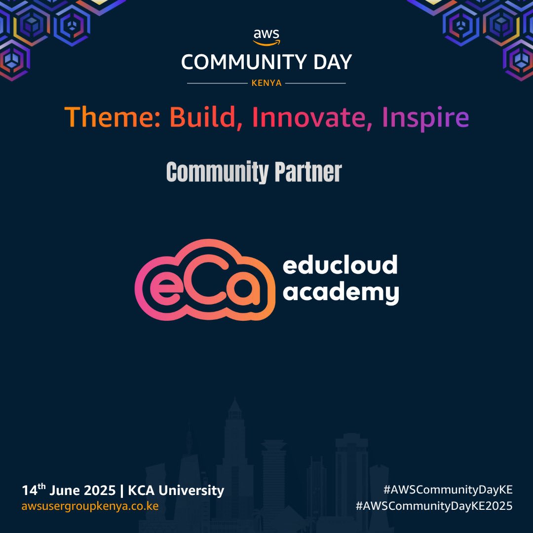 Partner Spotlight: <a href="/educloudHQ/">Educloud Academy</a> 

Welcoming this amazing cloud education platform to AWS Community Day Kenya

They're transforming lives through comprehensive cloud training and making tech accessible to everyone 🚀

educloud.academy

 #AWSCommunityDayKE2025