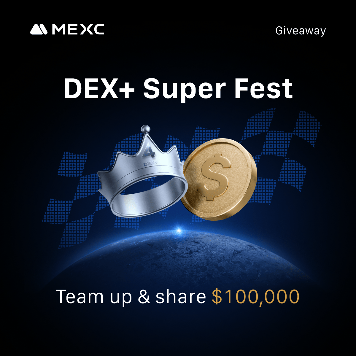 MEXC_Official's tweet image. 🔥 DEX+ Super Fest is LIVE @MEXC_DEX 
Trade on-chain. Build your squad. Win big.

🎁 $20 in $SOL for new users
🎯 Daily trading streak = up to $30
🫂 Team up to share 100,000 $USDT
🤝 Invite friends = 20 $USDT + 40% commission

👇 Join now: 
mexc.com/dex-super-fest4