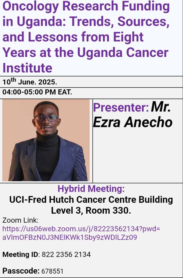 Today, our Deputy ED <a href="/royezrah/">Ezra</a> will be sharing on Trends, Sources and Lessons learnt on resource mobilisation at <a href="/UgandaCancerIns/">Uganda Cancer Institute</a> 

Join to learn more: us06web.zoom.us/j/82223562134?…