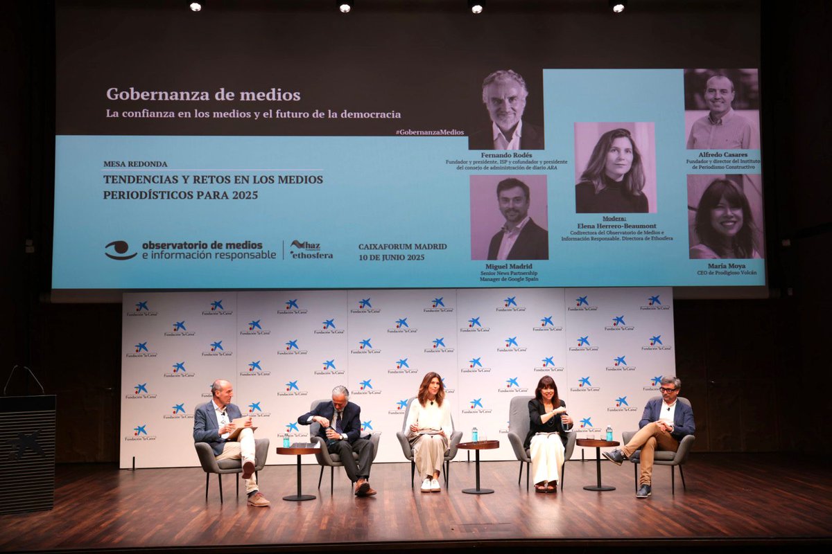 Observatorio de Medios e Información Responsable (@observa_medios) on Twitter photo Sobre #IA en el #periodismo, desconfianza en los #medios, #fakenews y su efecto en la #democracia debaten <a href="/AlfredoCasares/">Alfredo Casares</a> <a href="/CojoInstitute/">Instituto de Periodismo Constructivo</a>, #FernandoRodés <a href="/diariARA/">diariARA</a>, <a href="/mariamoyav/">María Moya</a> <a href="/losdelvolcan/">Prodigioso Volcán</a>, #MiguelMadrid <a href="/GoogleES/">Google España</a>, con <a href="/ElenaHeBe/">ElenaHerreroBeaumont</a> <a href="/EthosferaO/">ethosfera.org</a> #GobernanzaMedios Sobre #IA en el #periodismo, desconfianza en los #medios, #fakenews y su efecto en la #democracia debaten <a href="/AlfredoCasares/">Alfredo Casares</a> <a href="/CojoInstitute/">Instituto de Periodismo Constructivo</a>, #FernandoRodés <a href="/diariARA/">diariARA</a>, <a href="/mariamoyav/">María Moya</a> <a href="/losdelvolcan/">Prodigioso Volcán</a>, #MiguelMadrid <a href="/GoogleES/">Google España</a>, con <a href="/ElenaHeBe/">ElenaHerreroBeaumont</a> <a href="/EthosferaO/">ethosfera.org</a> #GobernanzaMedios