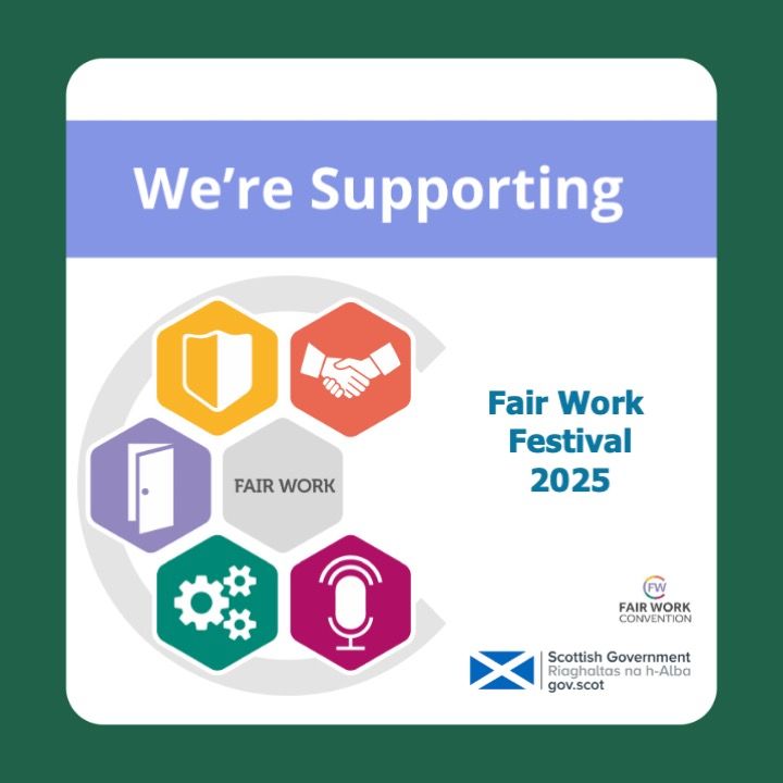 GlasgowFutures's tweet image. 📅 Fair Work Festival – Tues 10 June
Know your rights, see who’s getting it right & how it affects you as a worker. ✅
🟢 9:30am: Power of Fair Work
🔵 10am: Flexible Working
🟠 12pm: CIPD Report
⚪ 3pm: Smart Business
& more ...
🔗 Register - ow.ly/yvBT50W66Cf