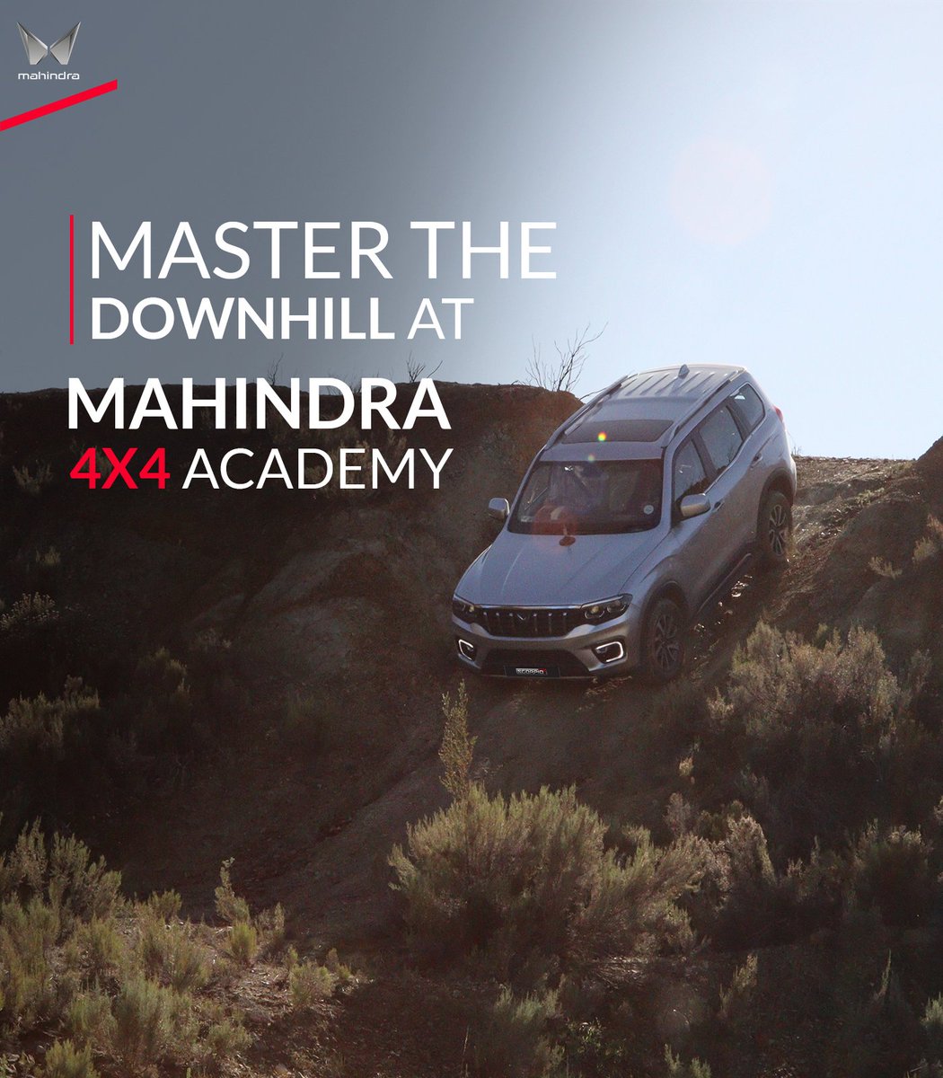 Steep downhill? Don’t panic — prepare.​

Hill descent control is your best friend when gravity takes over. At the Mahindra 4x4 Academy, we’ll show you how to stay in control, pick the right line, and let the vehicle do the work.​

Learn more: tinyurl.com/28x639p6