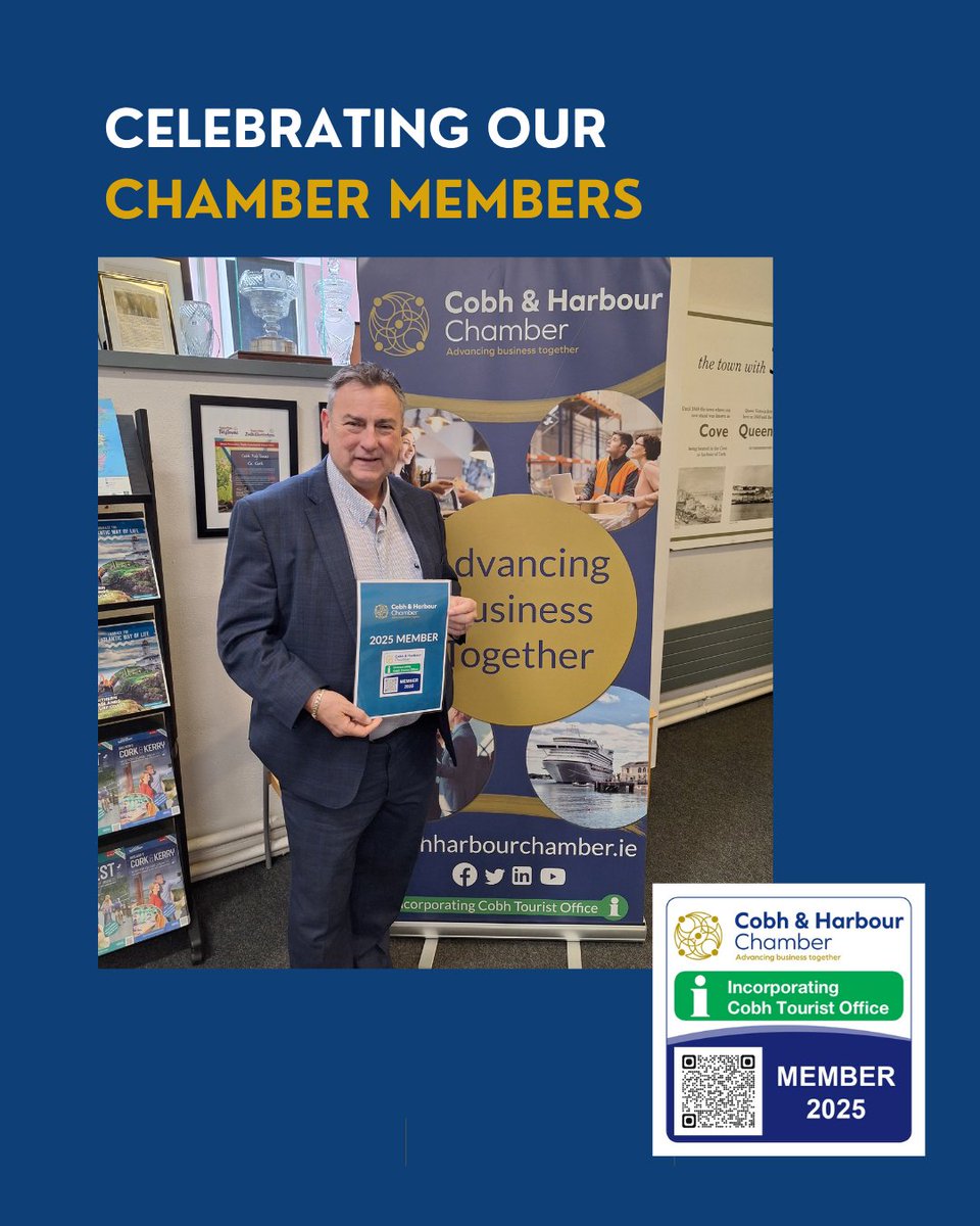 We're delighted to welcome newly elected TD Noel McCarthy as a new member of Cobh &amp; Harbour Chamber. Congratulations, Noel! We look forward to working together to support local business and community growth. 🇮🇪 #CobhChamber #NoelMcCarthyTD #CommunitySupport