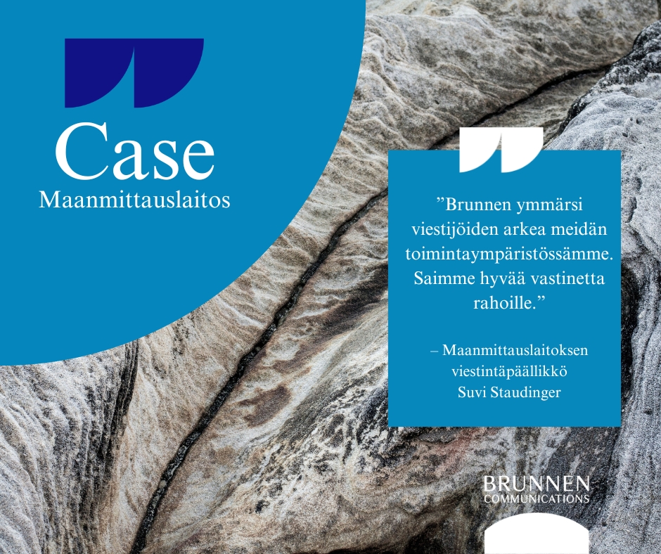 Kun #viestintä turvaa yhteiskunnan toimivuutta, sen on oltava sujuvaa.

<a href="/Maanmittaus/">Maanmittauslaitos</a>  viestintäyksikkö kaipasi selkeyttä sekä rauhaa keskittyä ja priorisoida.

Ohjasimme asiakkaan lean-oppien pariin.

Lue oivallukset sivuiltamme! brunnen.fi/maanmittauslai…

#leanviestintä  #lean