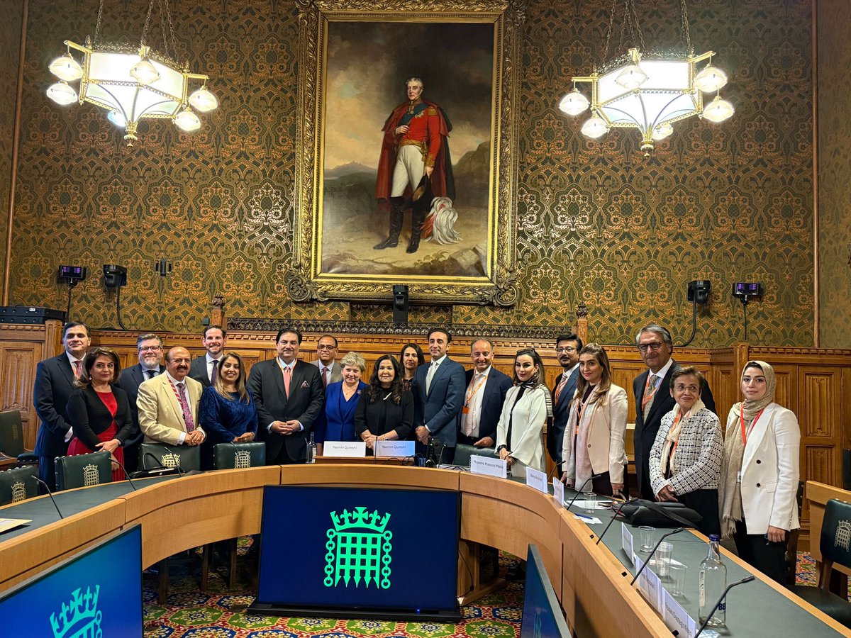 At Westminster, led Pakistan HL Delegation to brief the UK APPG on Pakistan, grateful to Chair <a href="/YasminQureshiMP/">Yasmin Qureshi MP</a> and cross-party MPs for the candid exchange. We shared grave concerns over India’s unprovoked aggression, violations of our sovereignty, and the unilateral &amp; illegal