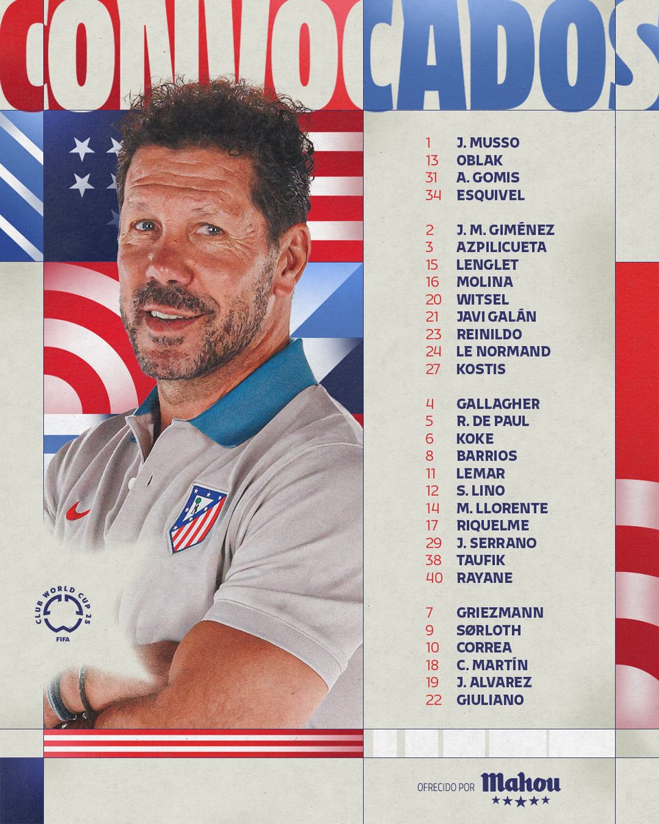 Nuestros 3⃣0⃣ futbolistas que se concentrarán en Los Ángeles para el Mundial de Clubes 💪