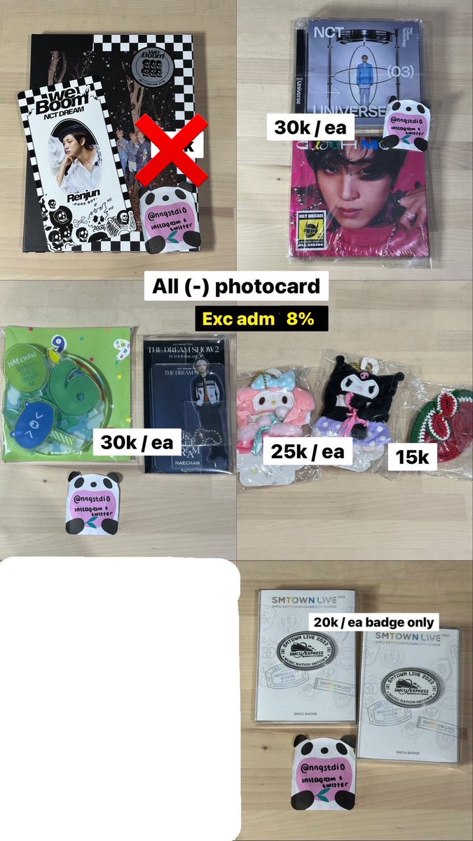 nngstdio's tweet image. wts / want to sell / lfb / ina 

♡ album only &amp;amp; merch nct dream we boom glitch mode beatbox hot sauce hello future tds the dream show glimo anniversary 

🖇 good condition 
🖇 official
🖇 check here: msha.ke/nngstdio

𖥻 md mark renjun jeno haechan jaemin chenle jisung