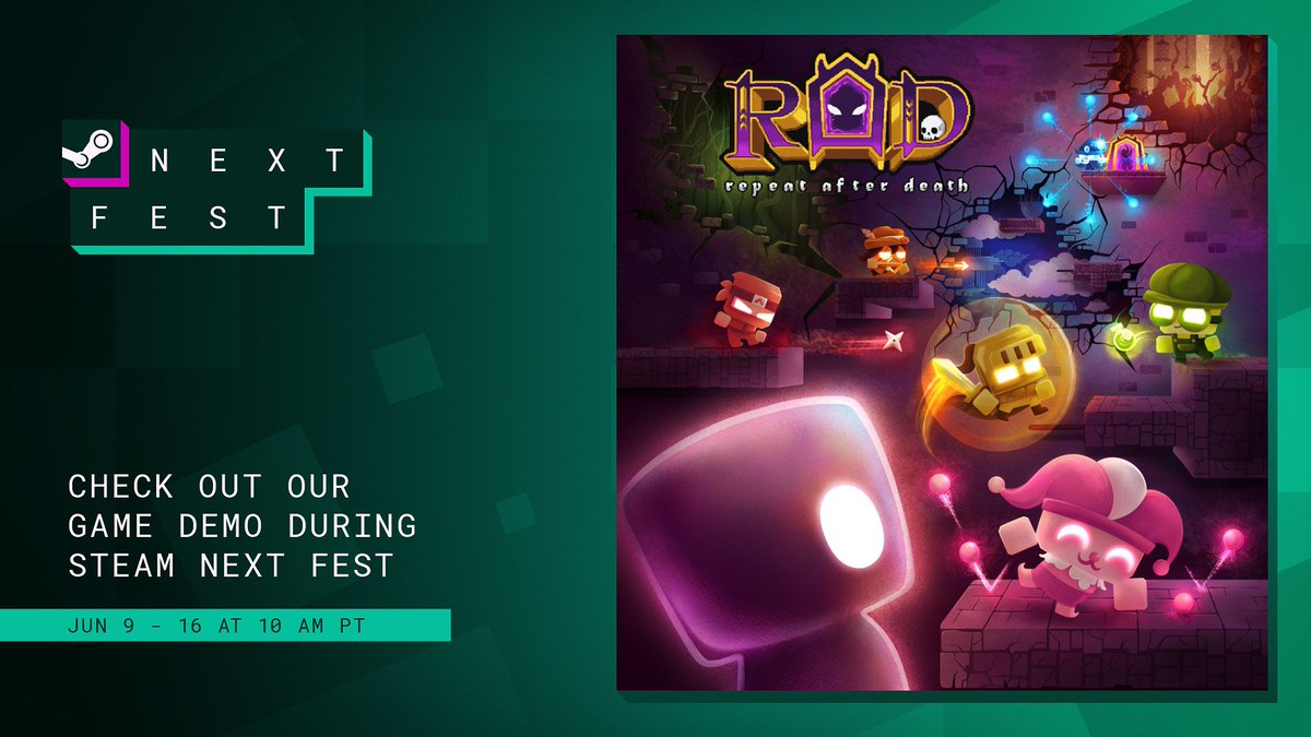 Exploding Soes 💥 WISHLIST RAD! (@explodingsoes) on Twitter photo Repeat After Death is bringin’ the radness to Steam Next Fest ‼️
Try the demo now, if you dare! (bet you can’t even beat level one 👀) 
Wishlist Repeat After Death on Steam—because dying once is never enough 🎮🔥
#SteamNextFest #NextFest #indiegames #indiedev Repeat After Death is bringin’ the radness to Steam Next Fest ‼️
Try the demo now, if you dare! (bet you can’t even beat level one 👀) 
Wishlist Repeat After Death on Steam—because dying once is never enough 🎮🔥
#SteamNextFest #NextFest #indiegames #indiedev
