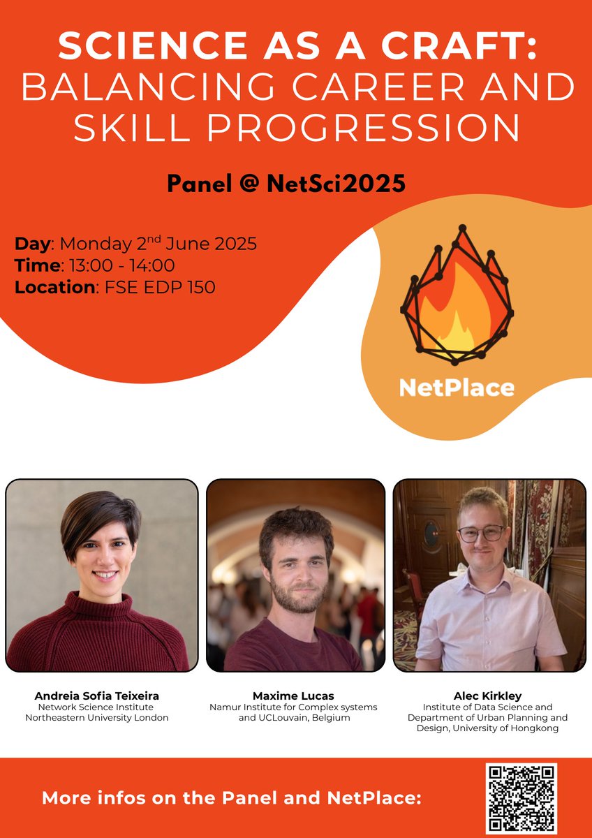 [3/5] The first day of <a href="/NetSciConf/">NetSci 2025</a> featured also the super <a href="/netplace_semi/">NetPlace</a> panel! On behalf of the NetPlace group, I want to thank again the great panelists we had and the people that participated, even if it was the lunch break!  🍽️🔥