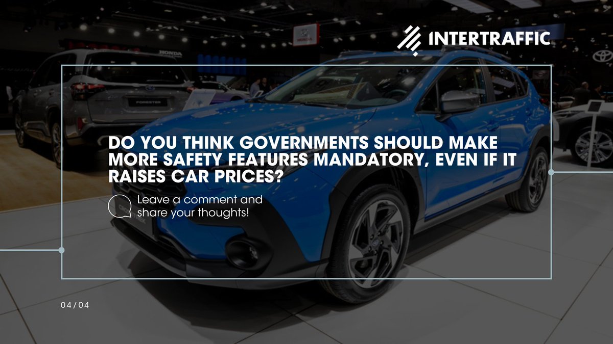From AI to ADAS, car safety is leveling up worldwide. 🚗💡

Do you think governments should make more safety features mandatory, even if it raises car prices?👇

#Intertraffic #AIdriving

➡️ Read more here:bit.ly/4myO7PW