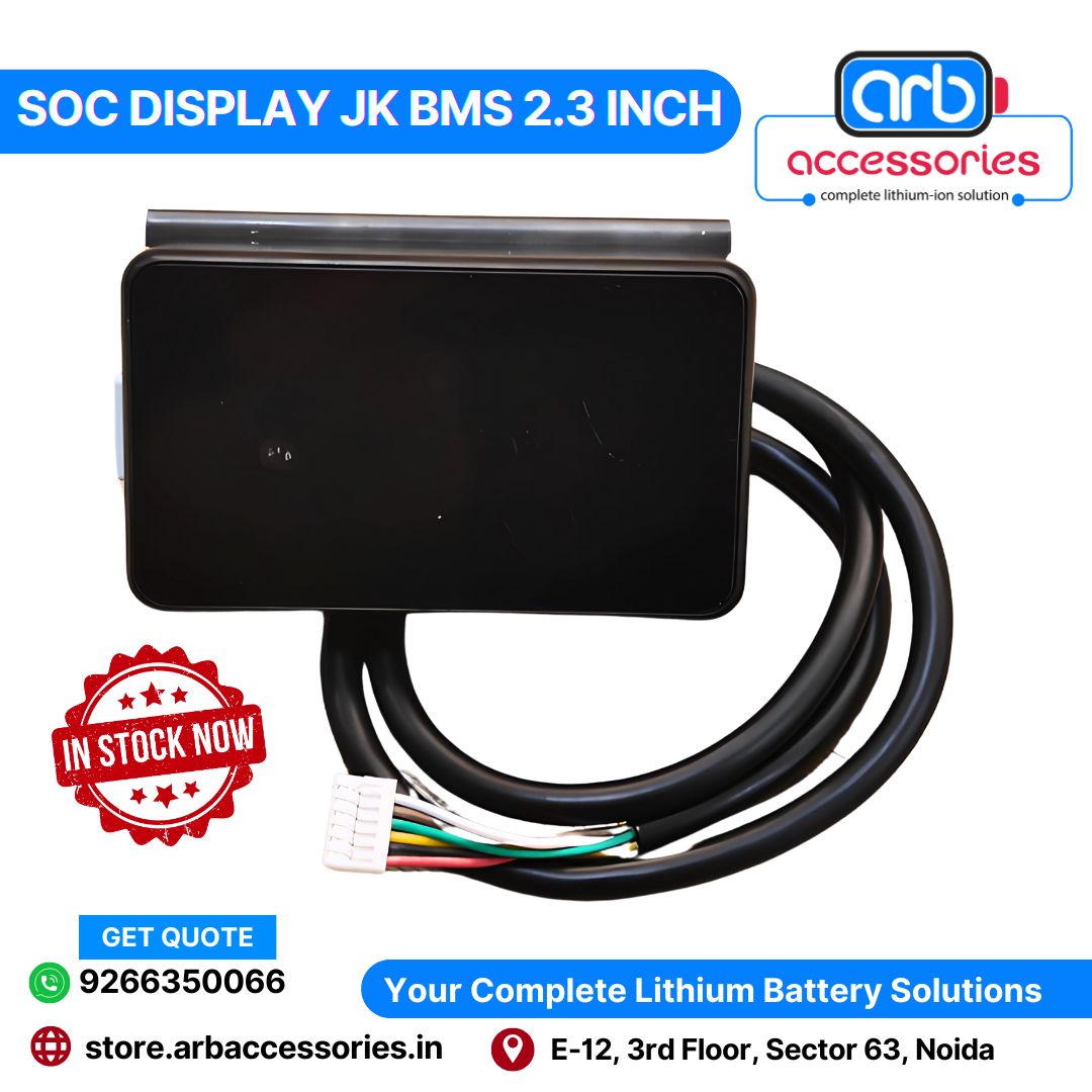 arb_ltd's tweet image. 🔋 SOC Display for JK BMS (2.3 Inch) – Real-time State of Charge (SOC) monitoring with a clear 2.3-inch display! ⚡ 

🛒 BUY NOW: store.arbaccessories.in

#ArbAccessories #JKBSM #SOCDisplay #BatteryMonitoring #SmartEnergy #EfficientPower #BatterySolutions #TechInnovation