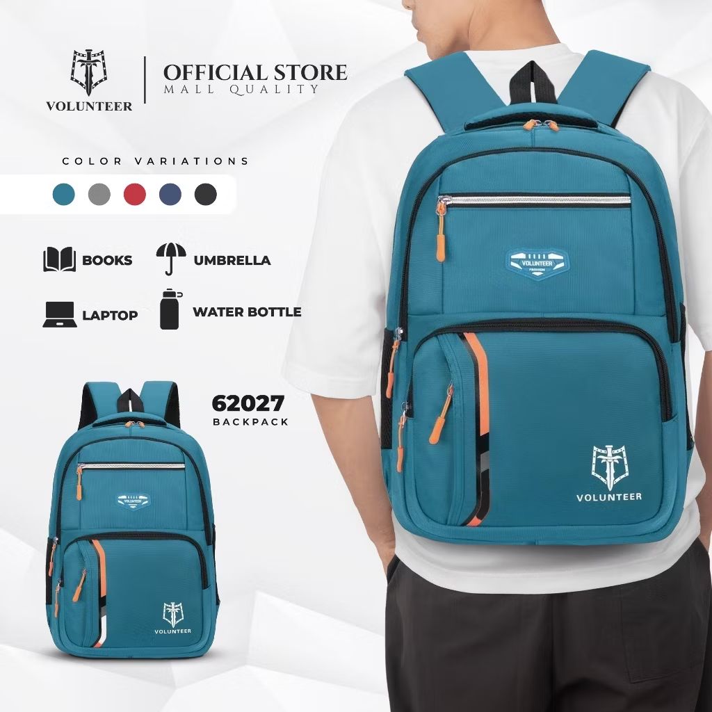 Check out [NEW STYLE]VOLUNTEER  School Bag Waterproof Laptop Backpack Capacity Bags High Quality Travel Y62027 for ₱329 - ₱369. Get it on Shopee now! s.shopee.ph/708GLX6ino?sha…