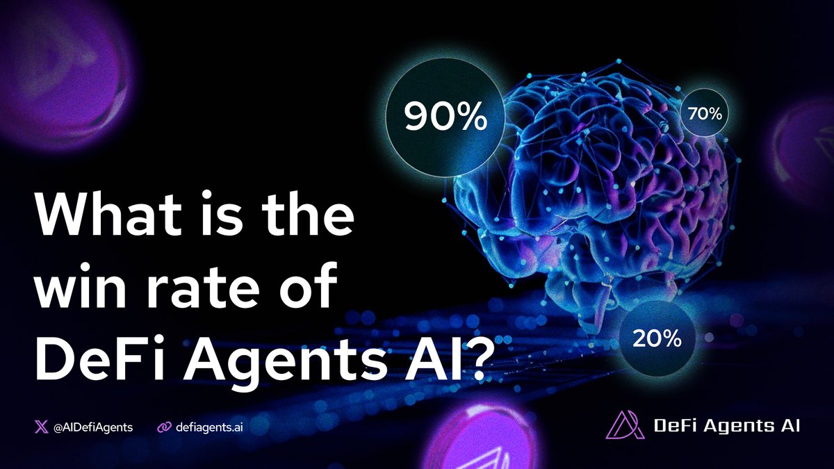 🤖 What’s the win rate of DeFi Agents AI?

Over 70% across different market conditions.
Yes, you read that right. Whether it’s bull or bear - DeFi Agents AI knows how to win. 📈

#CryptoTrading #AIWinRate #DEFAI #DeFiAIAgents