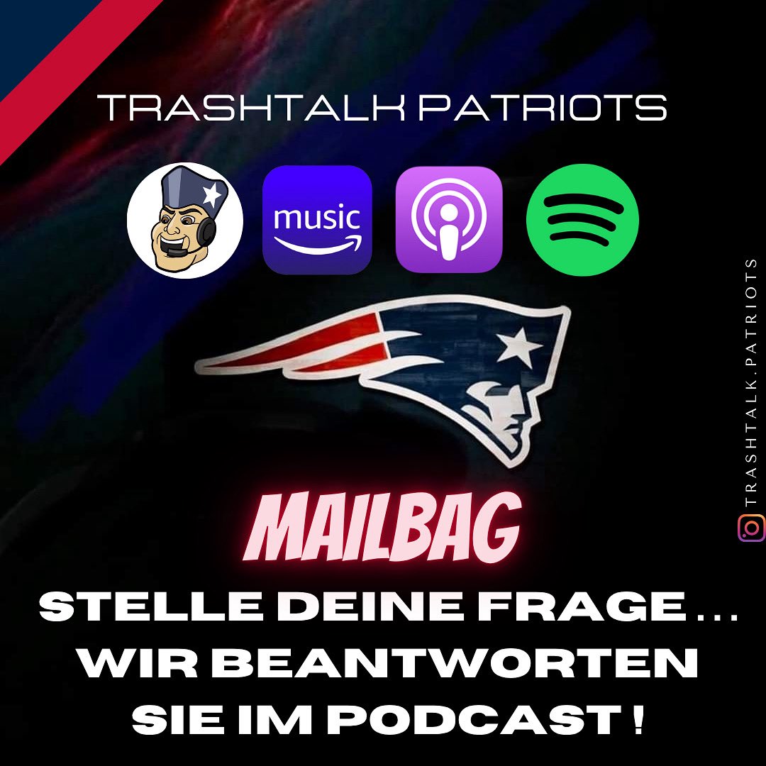 Am Freitag Abend gehen wir in die nächste Folge… In der Offseason suchen wir gerne den Schulterschluss zu Euch! 

In dieser Mailbag-Folge habt ihr die Möglichkeit, Fragen über die Kommentare oder per PN einzureichen, die wir im Podcast beantworten. 

Lets go!!!!