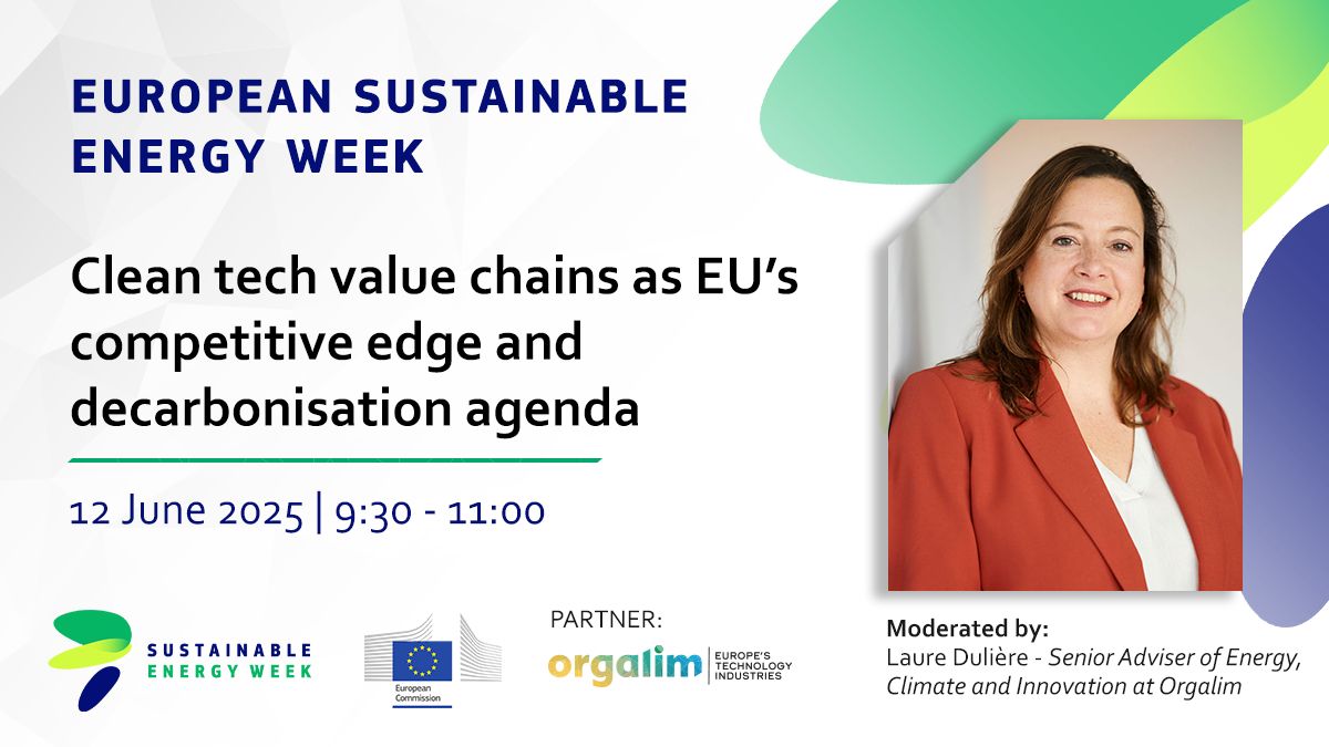 🍃 It's the start of European Sustainable Energy Week 2025! 🍃 

On 12 June at 9.30, our Senior Adviser Laure Dulière moderates a discussion on clean tech value chains and organises an interactive game on EU climate goals.

👉 lnkd.in/ee58SbeC

#EUSEW2025