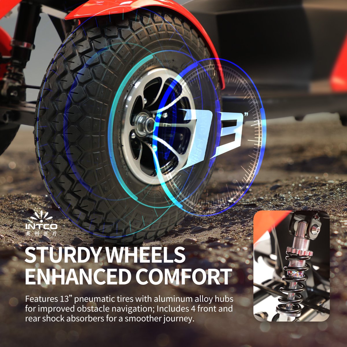 aliciawang517's tweet image. 🛴 Wheel size matters!
Small wheels = agile in the city 🏙️
Big wheels = smooth &amp;amp; stable off-road 🌄
💡 Choose based on your ride:
Quick turns or rough roads?
INTCO scooters have options for both!
#ElectricScooter #MobilityMatters #INTCOMedical intcowheelchair.com/news/how-wheel…