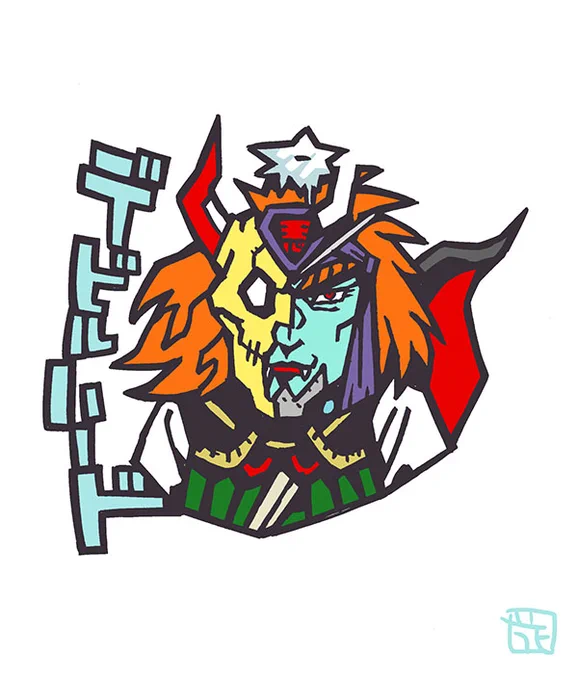 このタッチであのシールイラスト デビルハード #ビックリマン #このタッチ #ファンアート