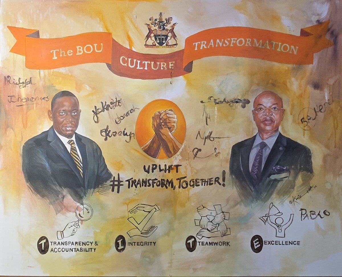 kwiz_era's tweet image. BoU Culture Transformation initiative launch was a success and i was there to souvenir the day with a Live Event Painting°♡
Such a Blessing!
 #Uplift #TransformTogether