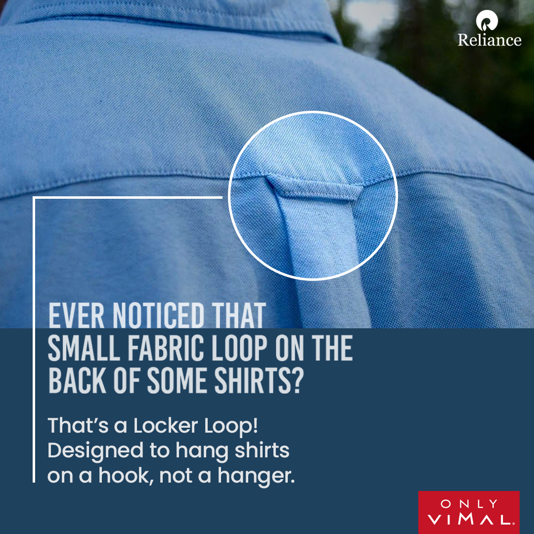 OnlyVimal_India's tweet photo. Locker Loops were originally added to sailors’ uniforms to hang them neatly in cramped ship lockers. No hangers, no wrinkles! A smart fix from back when closet space was at a premium.
#OnlyVimal #OnlyVimalIndia #Reliance #RelianceIndustries #RelianceTextiles
#LockerLoops https://t.co/KhxI2rcBFN
