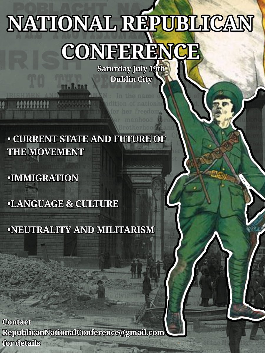 frontapoblacht's tweet image. Fronta poblachtach will be in attendance with other Republicans at this event to discuss the furthering of Republicanism and also key issues it must address at present.
If considering attending, contact: RepublicanNationalConference@gmail.com