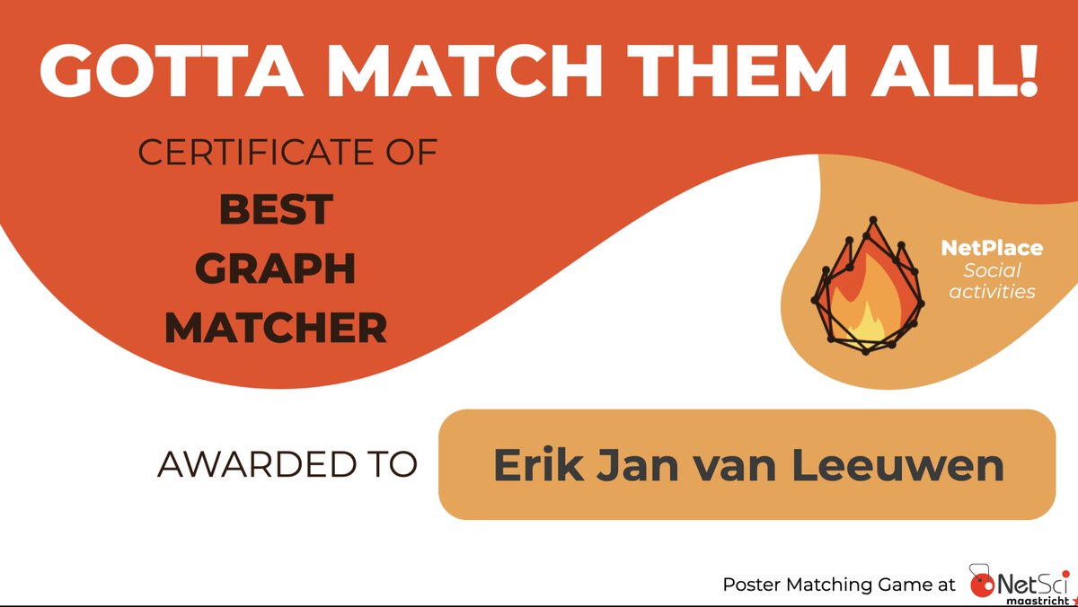 [4/5] <a href="/netplace_semi/">NetPlace</a>'s "Gotta match them all" game was a HUGE success! Designed to make poster sessions interactive and spark new connections - mission accomplished! The enthusiasm was incredible. Congrats to all winners! 🏆