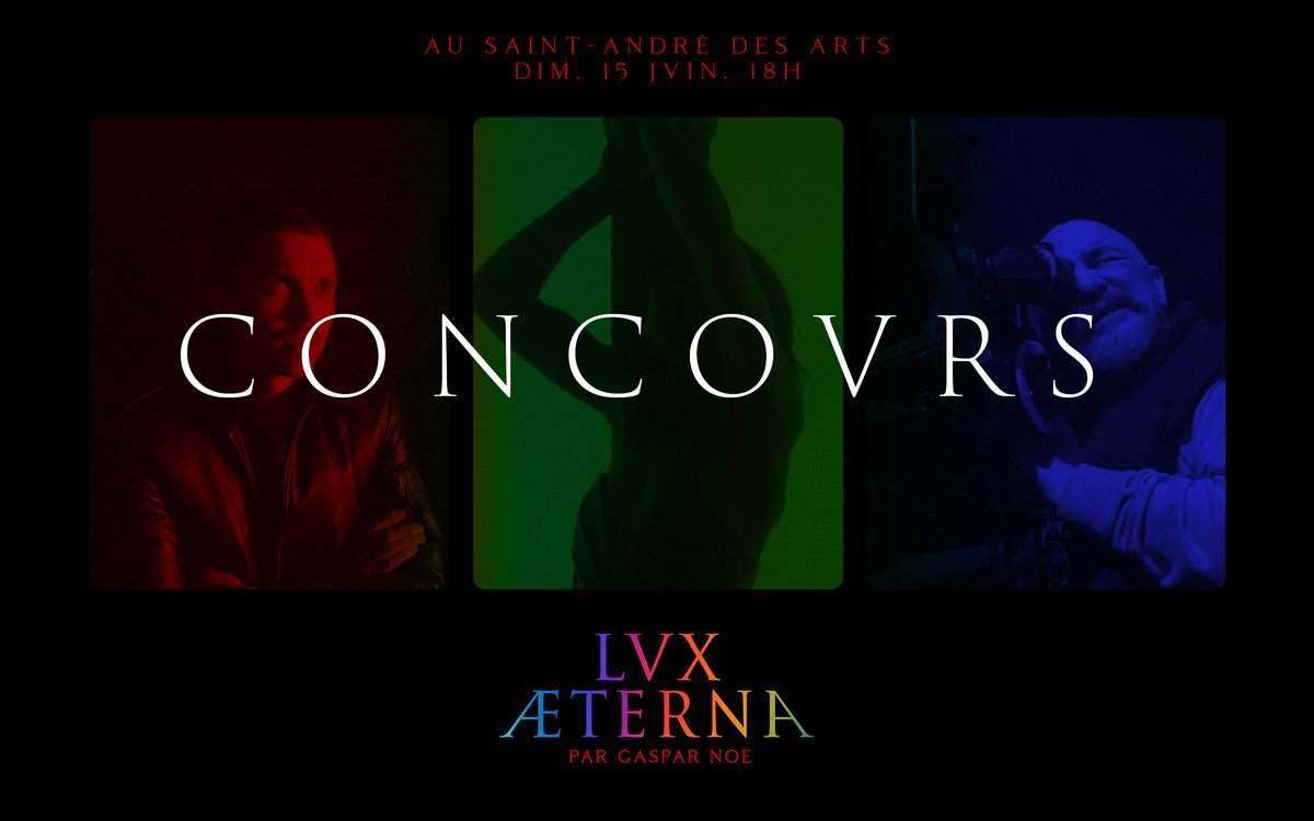 LTDT's tweet photo. On met en lot 2 PLACES pour la projo de Lux Æterna au @StAndreDesArts qu'on présentera le 15 juin à 18h

♦ Aussi diffusé lors de la soirée, quel autre court métrage Gaspar Noé a-t-il réalisé pour Saint Laurent ?
♦ Et taguer la personne avec qui vous irez voir le film ! https://t.co/ALIV5MfBDG