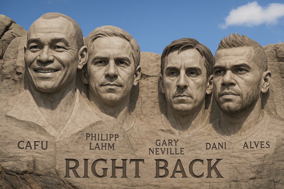 CFCFico's tweet image. 3. Right Backs 
Cafu, Philip Lahm, Gary Neville, Dani Alves