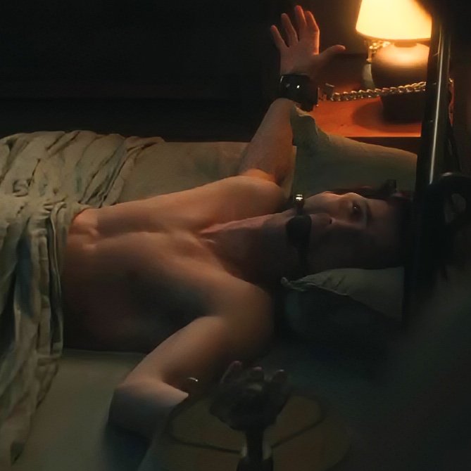 Whoever it was in production that decided to get this big ball gag for Logan Lerman deserves a raise