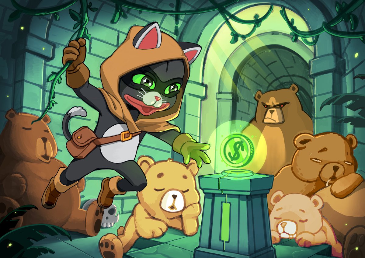 Pepecat is sneaking in to snatch the bull market for us! 

My Submission #PepecatArtContest 
#PEPECAT #PepecatSeasons