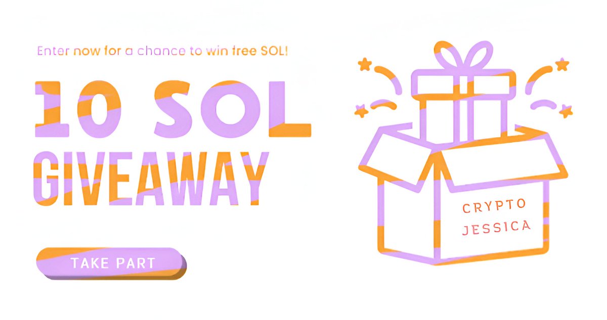 CryptoJessXBT's tweet image. I'm giving away a total of 10 $SOL among 10 lucky winners! 🛒

🏷 How to Enter :

🔸Follow @CryptoJessXBT
🔸Like and Repost
🔸Tag 3 friends
🔸Comment your solana address

💟 Good luck to everyone!

#Giveaway #Solana #CryptoGiveaway