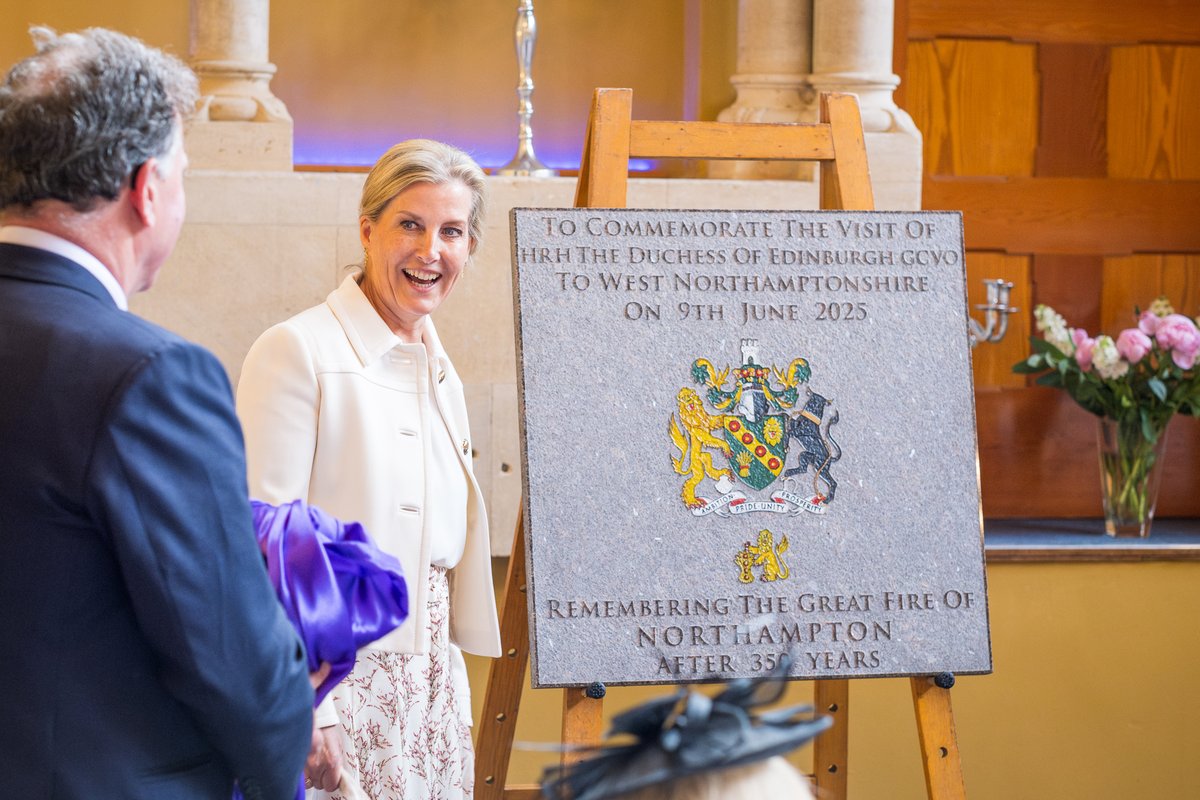 West Northamptonshire Council (@westnorthants) on Twitter photo We were proud to welcome Her Royal Highness The Duchess of Edinburgh to West Northamptonshire.
Her visit yesterday, celebrating the 350th anniversary of the Great Fire of Northampton, featured visits to <a href="/NorthamptonShoe/">Northampton Museum & Art Gallery</a>, the Market Square, All Saints Church and the Guildhall. We were proud to welcome Her Royal Highness The Duchess of Edinburgh to West Northamptonshire.
Her visit yesterday, celebrating the 350th anniversary of the Great Fire of Northampton, featured visits to <a href="/NorthamptonShoe/">Northampton Museum & Art Gallery</a>, the Market Square, All Saints Church and the Guildhall.