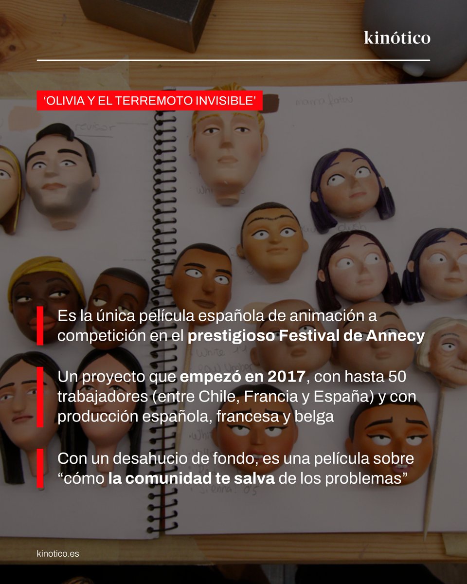 Kinótico (@kinotico) on Twitter photo Irene Iborra hace temblar a <a href="/annecyfestival/">Annecy Festival</a> con 'Olivia y el terremoto invisible'
➡️ <a href="/Reborivera/">Matías G. Rebolledo</a> habla con la primera directora española de una película en stop-motion
🇪🇸 Única película española a competición en el festival francés de animación
🔗 kinotico.es/actualidad/202… Irene Iborra hace temblar a <a href="/annecyfestival/">Annecy Festival</a> con 'Olivia y el terremoto invisible'
➡️ <a href="/Reborivera/">Matías G. Rebolledo</a> habla con la primera directora española de una película en stop-motion
🇪🇸 Única película española a competición en el festival francés de animación
🔗 kinotico.es/actualidad/202…