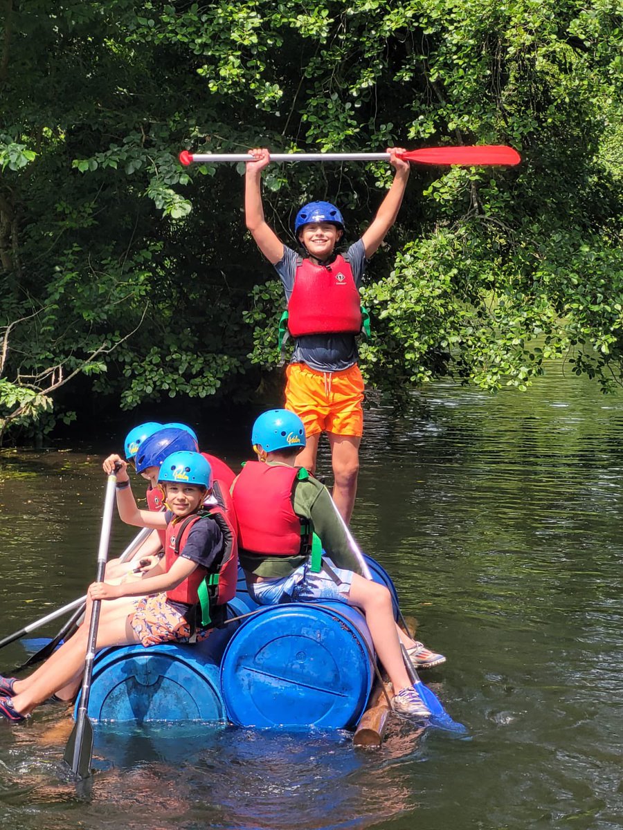 Group 1 has a fantastic time raft building this morning!