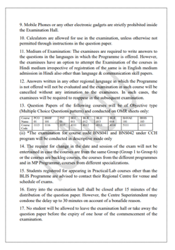 @ignou_2 
Instructions for Examinees June 2025 TEE
