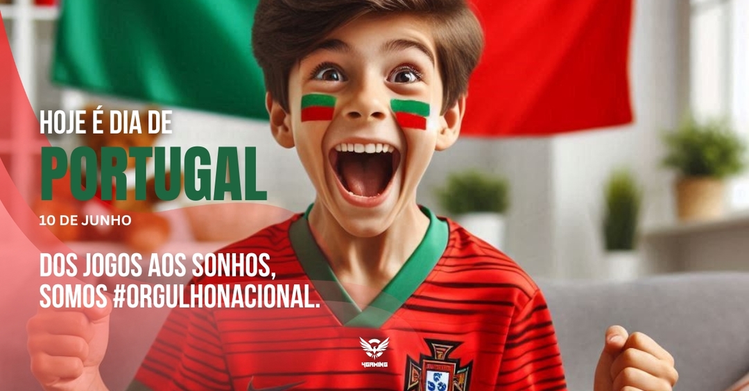Hoje jogamos com orgulho em ser portugueses! 🎮✨

Na 4Gaming, celebramos o Dia de Portugal com o mesmo espírito com que enfrentamos qualquer boss final: com garra, estratégia e muita paixão 💚❤️

Força Portugal! 💪🕹️🚀

#DiaDePortugal #4Gaming