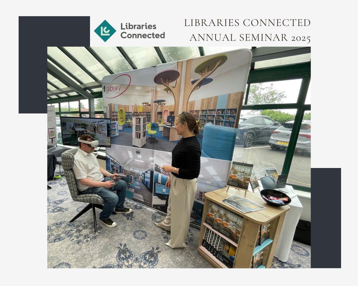 fg_library's tweet image. 🚀Step into the future of library design - virtually! 🕶️📚

We&apos;re showcasing our VR Immersive Library Design Experience at @libsconnected Annual Seminar.

From sightlines to public engagement, VR brings your plans to life. Come &amp;amp; give it a try!

#librariesconnected #librarydesign