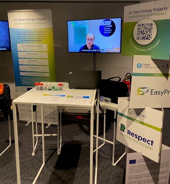 EUeasypro's tweet image. Hello from Brussels!
From today to 12th June, project partners Dr Luciano De Tommasi from @IERC_Info & @seanjetravers from @CarrCommsLtd are presenting @EasyPro at the #EUSEW.
Come on over to Stand C28 to discuss the project & our EPC facilitation service.