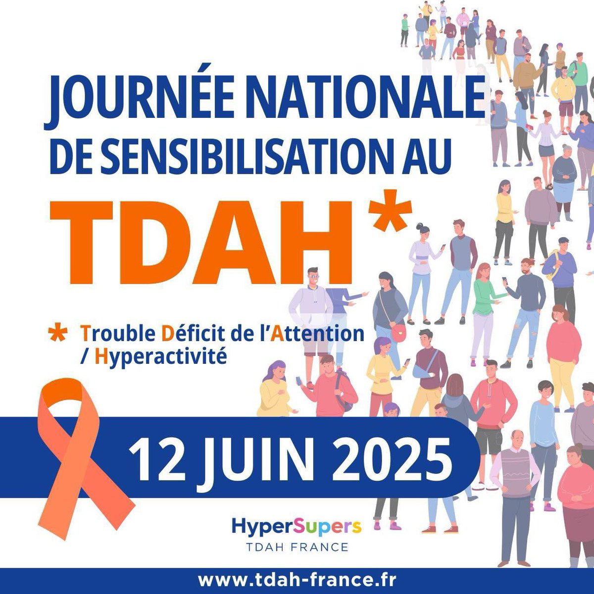 🎗 12 juin 2025 / #journéenationale #TDAH 
📍 Retrouvez tous nos #événements en région ⬇️ 
👉 Nos bénévoles se mobilisent ! Venez nombreux les rencontrer et vous informer sur le #tdah #sensibilisation #tdahenfant #tdahadulte 
📍 tdah-france.fr/Journee-nation…