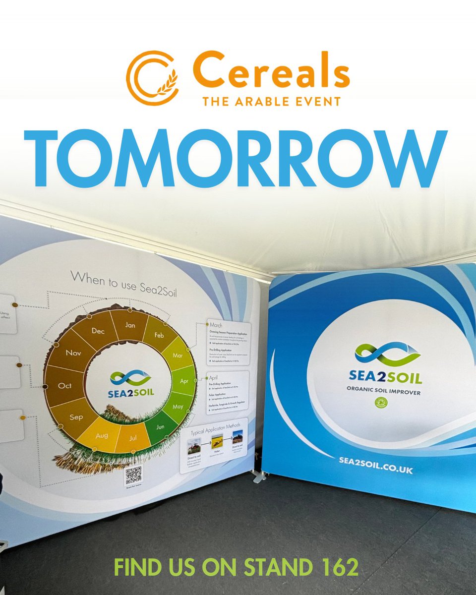 Tomorrow #Cereals2025 kicks off, Head over to see the team at 📍Stand 162, ready to chat soil health, crop care and sustainable farming solutions! 🌾💬