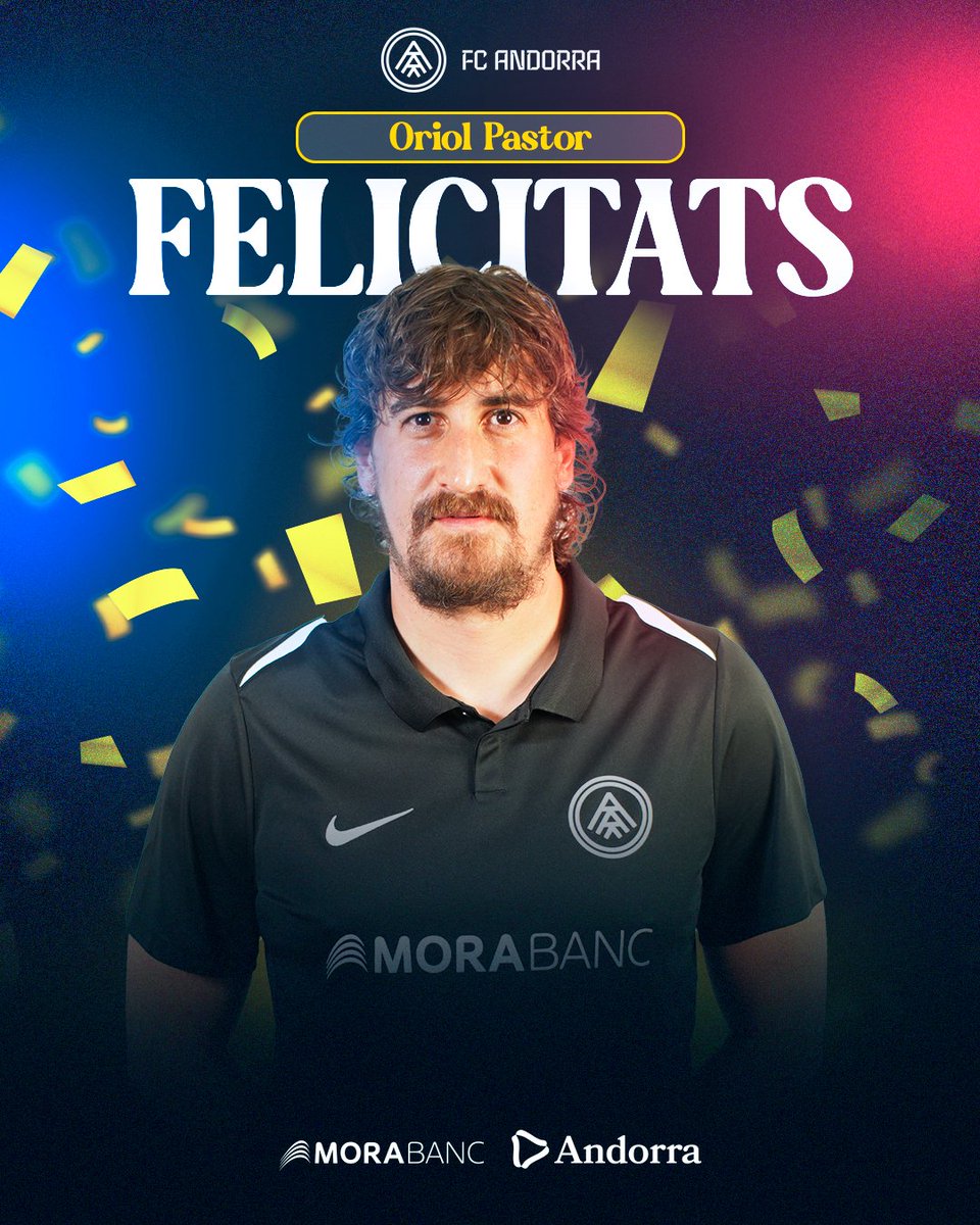 fcandorra's tweet photo. 🎉 Avui és l'aniversar del nostre 'fisio' @Uriao! 

🎂 Per molts anys, Uri! Gaudeix del teu dia!

#SomTricolors 🔵🟡🔴 https://t.co/uCSJ5sZGDt
