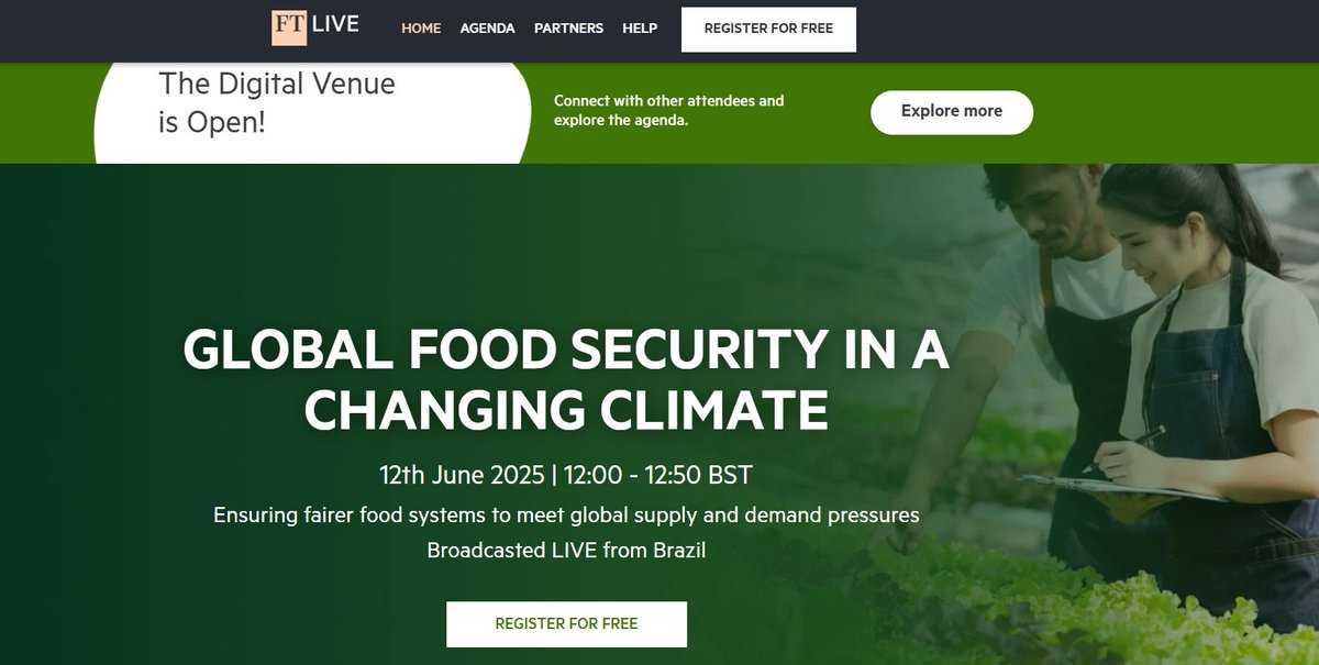Join us at a high-level conversation on food security &amp; climate change in the Caribbean 🌍
Hear from top voices on power in the food chain, inclusive finance &amp; smallholder resilience. 

📅 June 12 | 12:00–12:50 BST  
📍 Live from Brasília &amp; online
🔗 on.cgiar.org/43qncyp