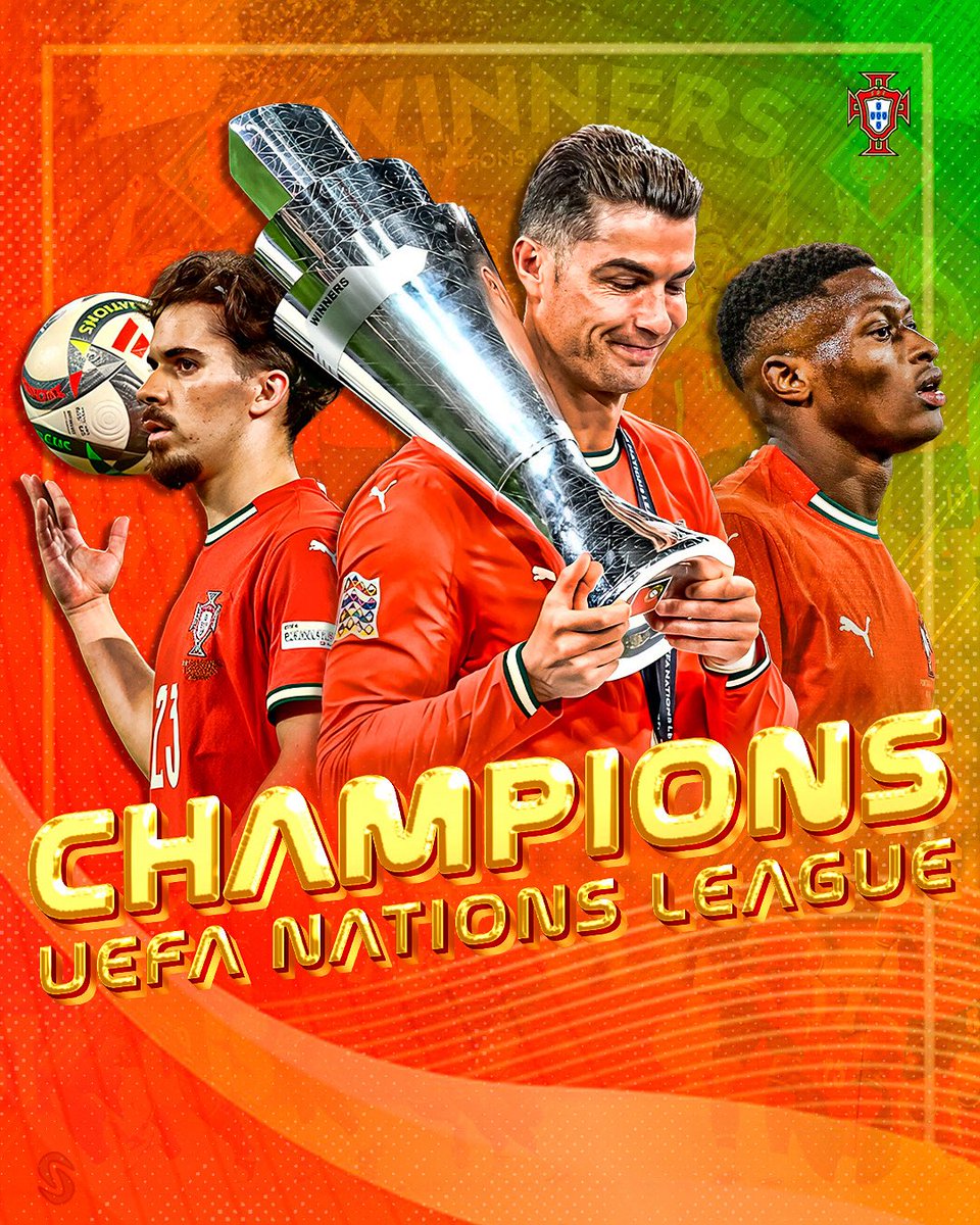 SGdesignss's tweet photo. Nations League Winners 🇵🇹

#portugal #cristiano #cristianoronaldo #uefa #winner #gfx https://t.co/rLgXG3PGdN