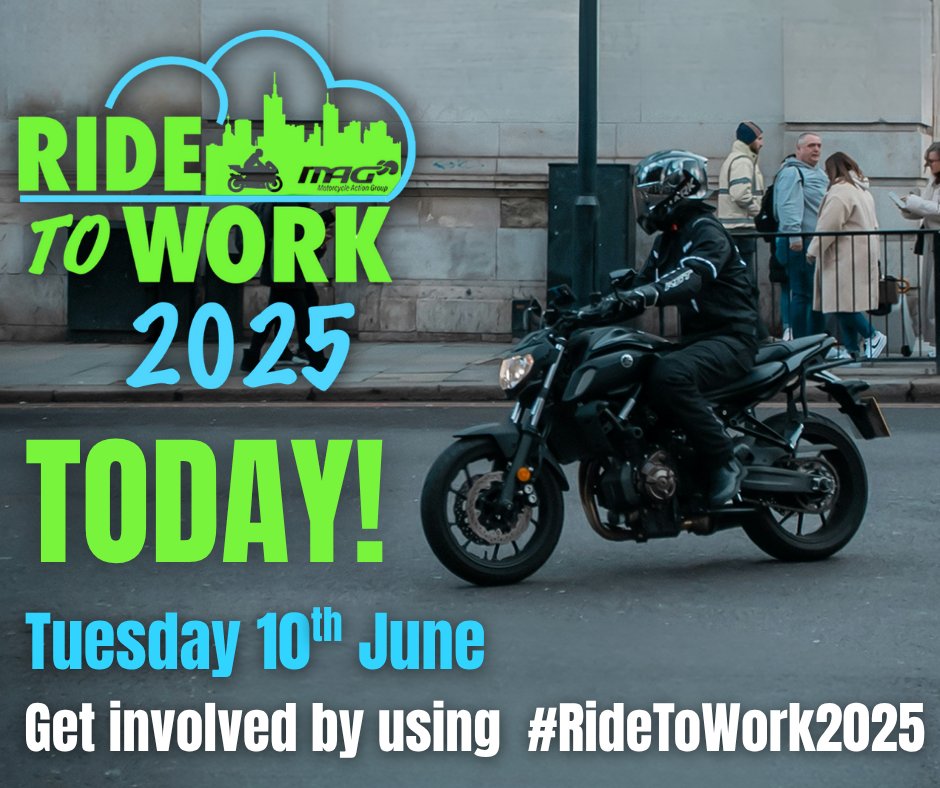 MAGUKCentral's tweet image. International Ride to Work Day 2025 is here!
• Ride to work, snap a pic/video, and share why you love it with #RideToWork2025.
• Spot motorcycle messages on National Highways/Transport Scotland signs? Safely snap &amp; post with #RideToWork2025.