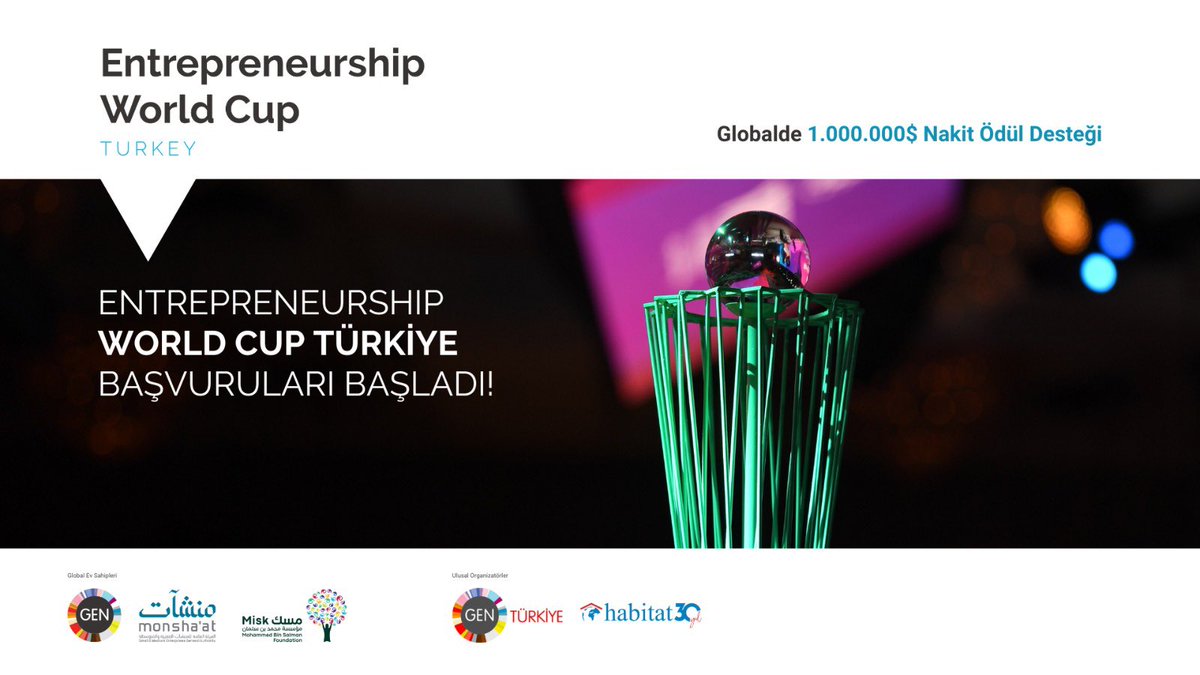 Girişimcilik Dünya Kupası 2025 Başlıyor! 🚀

Son Başvuru: 15 Haziran 2025

Detaylı bilgi için: entrepreneurshipworldcup.typeform.com/EWC2025?typefo…