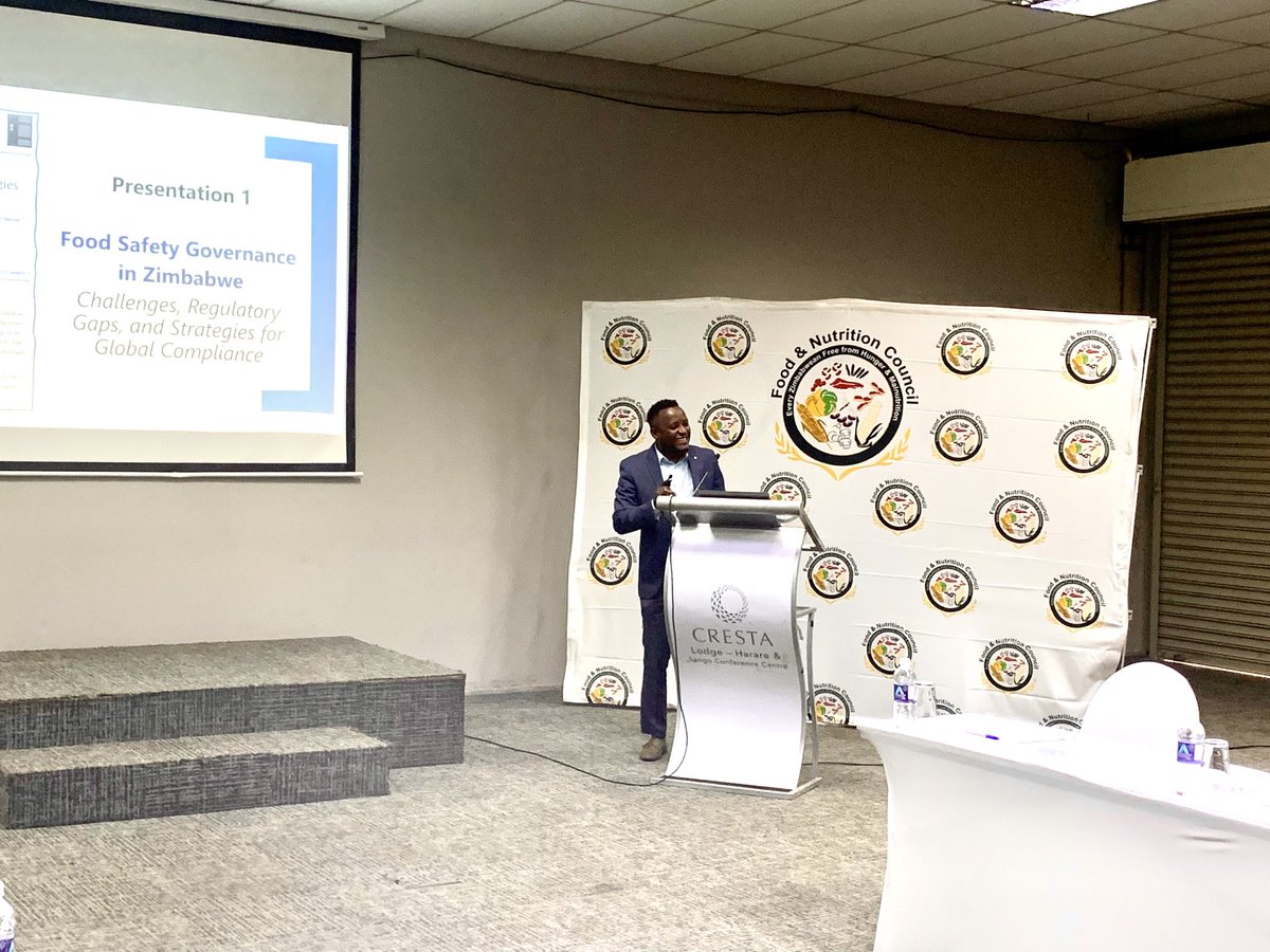 The first presentation of the day is on “Food Safety Governance in Zimbabwe: Challenges, Regulatory Gaps and Strategies for Global Compliance” by Dr Desmond Mugadza.

#FoodSafety #WorldFoodSafetyDay #Zimbabwe