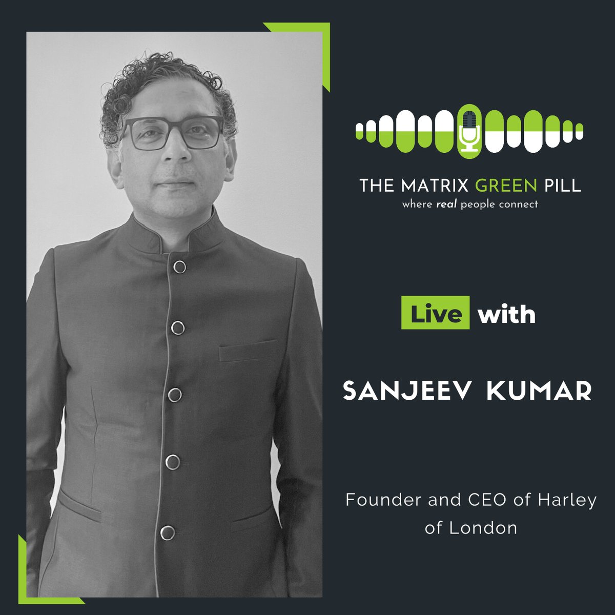 Tune in to our latest podcast NOW in conversation with Sanjeev Kumar and Hilmarie Hutchison, where we tackle conversations around overcoming adversity &amp; building purpose-driven businesses

Listen in through the link below!

thematrixgreenpill.com/the-matrix-gre…