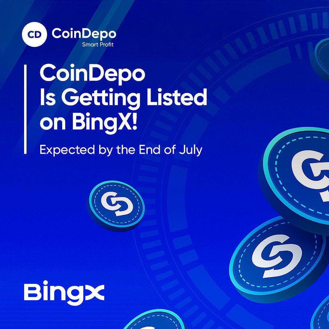 🚨 CoinDepo’s First Token Listing is Coming! 🚨

We’re thrilled to share some BIG news ahead of schedule!
CoinDepo is officially getting listed on <a href="/BingXOfficial/">BingX</a> — one of the world’s leading crypto exchanges — at the end of July! 🎉

#CoinDepo #BingX #CryptoListing #DeFi