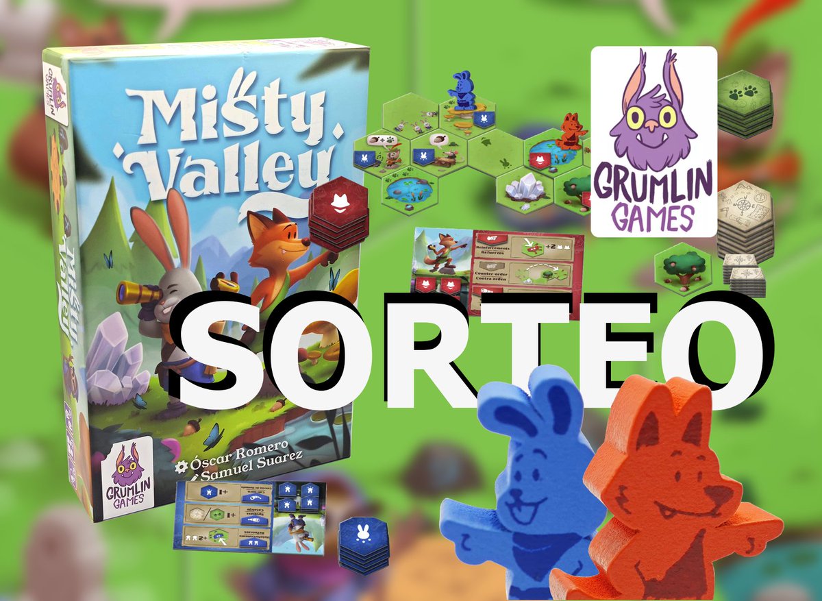 Consola y Tablero (@consolaytablero) on Twitter photo ¡SORTEO 12 ANIVERSARIO DE CONSOLA Y TABLERO! ¿Quieres un Misty Valley?
1⃣ Sigue a <a href="/sergi_marcet/">Grumlin Games</a> y a <a href="/consolaytablero/">Consola y Tablero</a>
2⃣ Menciona a tus amigos
3⃣ Repostea
¡Hasta el 18 de junio, a las 23:59! Válido para residentes en España. #juegosdemesa #sorteo ¡SORTEO 12 ANIVERSARIO DE CONSOLA Y TABLERO! ¿Quieres un Misty Valley?
1⃣ Sigue a <a href="/sergi_marcet/">Grumlin Games</a> y a <a href="/consolaytablero/">Consola y Tablero</a>
2⃣ Menciona a tus amigos
3⃣ Repostea
¡Hasta el 18 de junio, a las 23:59! Válido para residentes en España. #juegosdemesa #sorteo