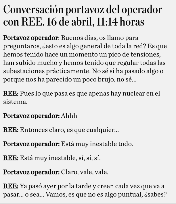 marcvidal's tweet photo. El Debate publica las conversaciones de Red Eléctrica previas al apagón del que aún "no se sabe" las causas...   

_
Fuente: https://t.co/qP9Dmvy1t5 https://t.co/7fTUeTfrpr